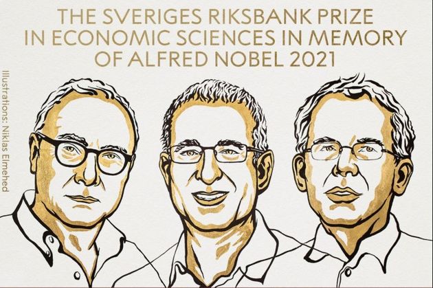 Le prix nobel d'Economie 2021 a été dévoilé ce lundi 11 octobre, sur les coups de 11h55 à Stockholm, en Suède. Il revient à un trio : d'une part au Canadien David Card, "pour ses contributions empiriques à l'économie du travail" et d'autre part, conjointement, au binôme composé de l'Américano-Israélien Joshua D. Angrist et de l'Américano-Néerlandais Guido W. Imbens, "pour leurs contributions méthodologiques à l'analyse des relations causales". 