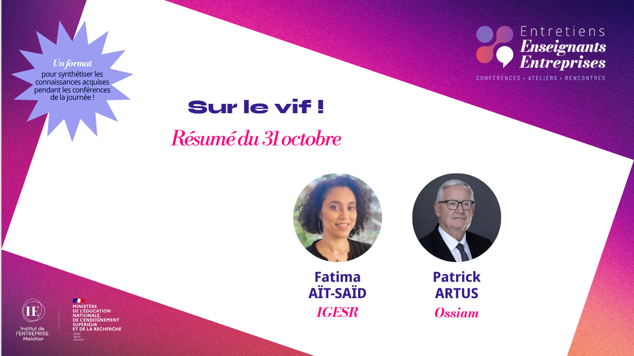Sur le vif - Résumé des conférences du 31 octobre