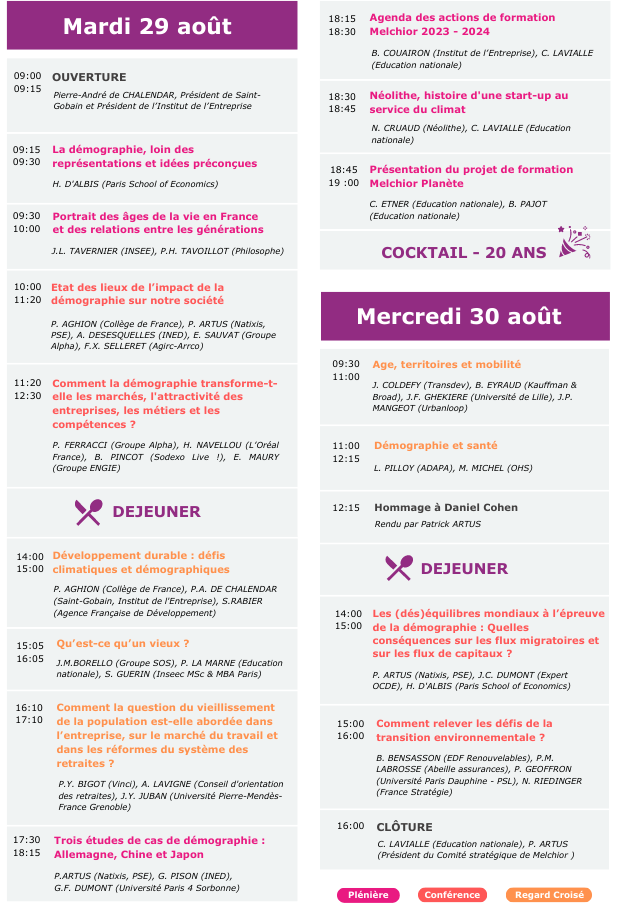 Programme EEE 2023