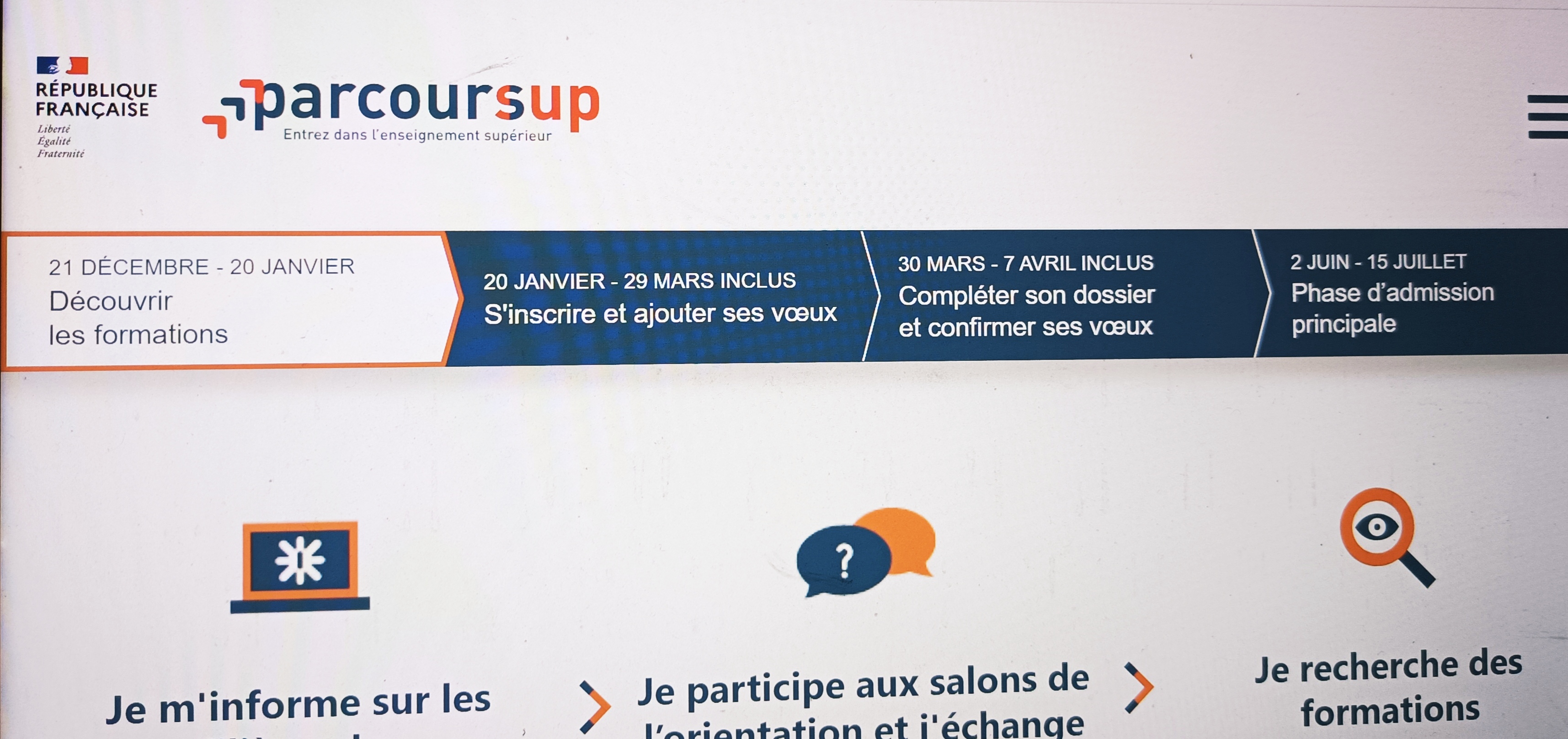 Parcoursup - Jeudi 20 janvier : Ouverture des inscriptions sur Parcoursup 