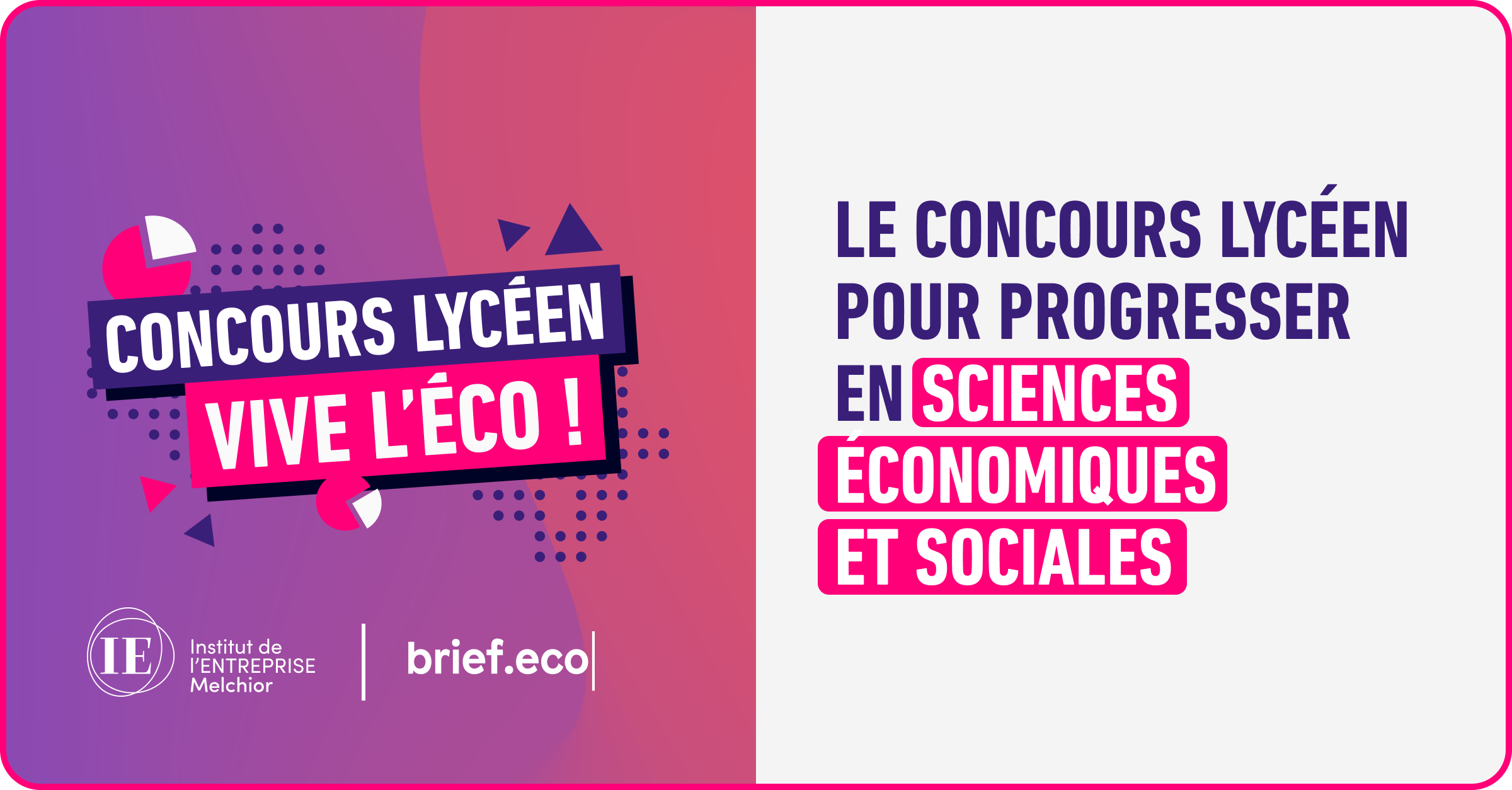 Bannière concours "Vive l'éco !" Melchior