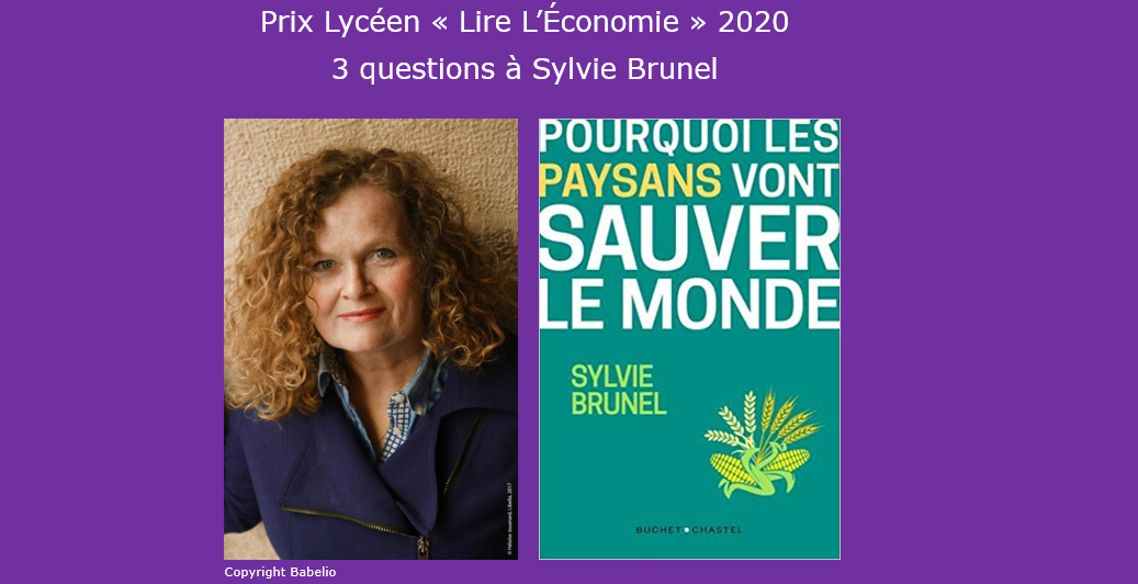 « 3 questions à » Sylvie Brunel Melchior 